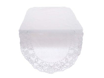 VYŠÍVANÝ RUNNER DENTELLE BLANC MARICLO (A38713)