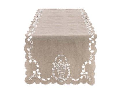 VYŠÍVANÝ RUNNER DENTELLE BLANC MARICLO (A38711)
