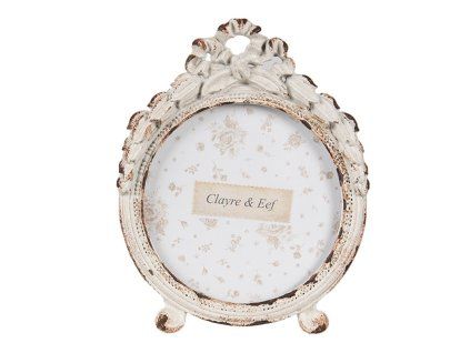 photo frame o 6 cm white metal picture frame