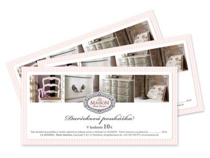 DARČEKOVÁ POUKÁŽKA 50€ LA MAISON