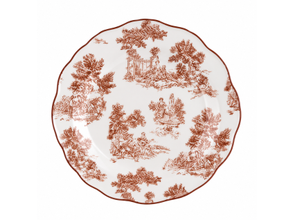 PORCELÁNOVÝ TANIER TOILE DE JOUY AFFINITÀ ELETTIVE 26,7 CM Blanc Mariclò