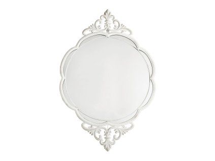 miroir ovale ophelie en metal blanchi