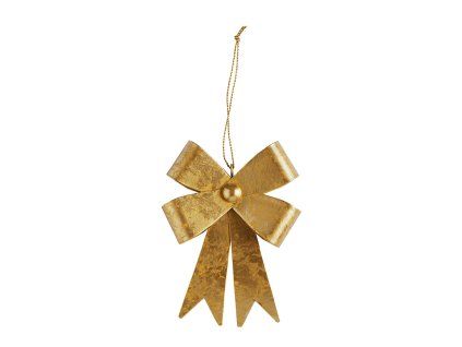decoration noeud a suspendre en metal dore petit modele