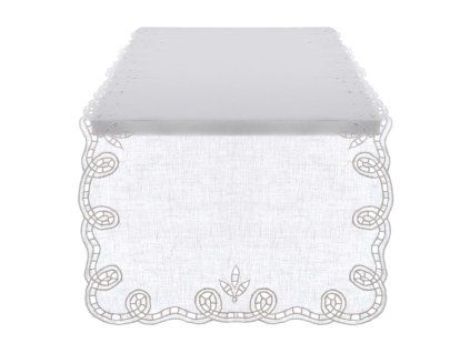 RUNNER RICAMATO 45*140CM BLANC MARICLO (A36122)