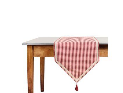 BAVLNENÝ RUNNER MAMIE CARREAUX 45X150CM COMPTOIR DE FAMILLE (3956)