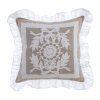 BAVLNENÝ VANKÚŠ DENTELLE 45X45 BLANC MARICLO (A38705)