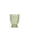 Sklenený pohár Saint-Émilion s dekorom – Chic Antique, H10.5/D8.5 cm, olivový odtieň