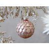 VIANOČNÁ GUĽA D8CM RUŽOVÁ CHIC ANTIQUE (52064107)