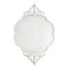miroir ovale ophelie en metal blanchi