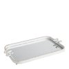 plateau miroir rectangulaire noeud en metal blanchi (1)