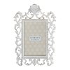 cadre photo rectangulaire eclat d antan en metal blanchi