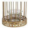golden metal birdcage candle holder 12 x 12 x 21 cm (1)