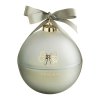 bougie parfumee boule de noel rubans de fete 210g sapin dore