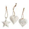set de 3 decorations a suspendre en metal