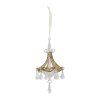 decoration lustre a pampilles en verre dore