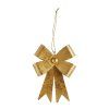 decoration noeud a suspendre en metal dore petit modele