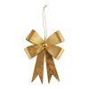 decoration noeud a suspendre en metal dore grand modele